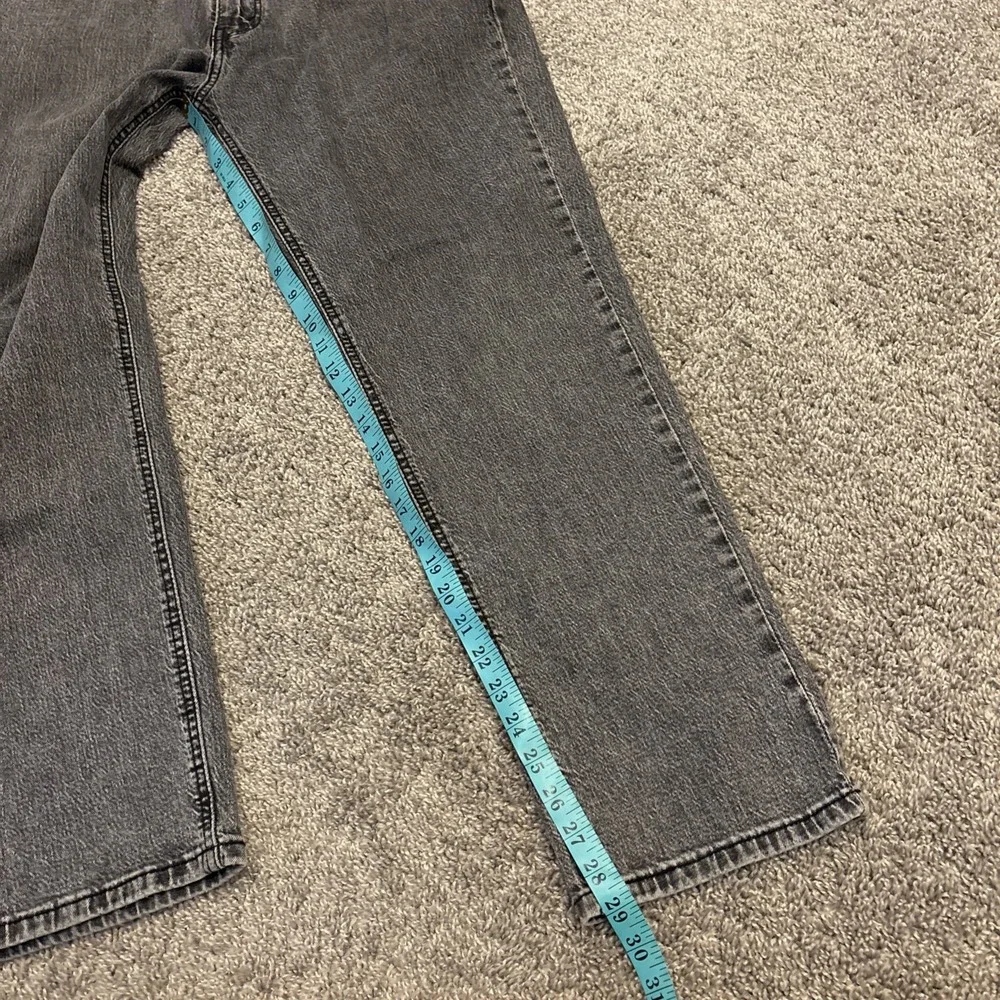 Levis 541 Jeans Mens 34x32 Black Denim Athletic Taper Fit Charcoal Wash Red Tab